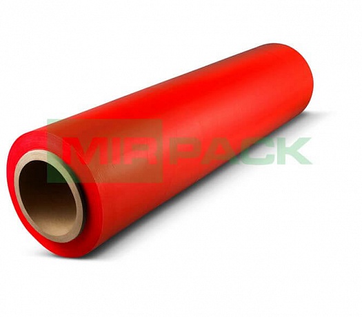 Стрейч пленка упаковочная 500 мм 17 мкм 1,2кг красная - Вид 1