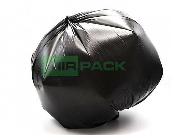 Мешки для мусора 60л, 8 мкм, в рулоне 20 штук, черные, 60х80 см, ХИТ - Вид 5